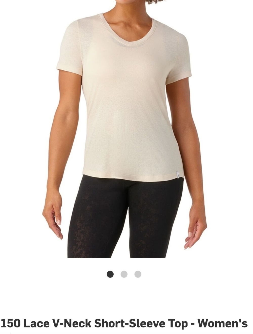 Smartwool Women's Merino 150 Lace V-Neck Short-Sleeve Top Size Small - Picture 5 of 6
